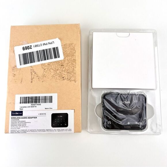 Lavales B06T6 Bluetooth 5.3 Transmitter for TV to 2 Wireless Headphones/Speakers - Picture 1 of 4